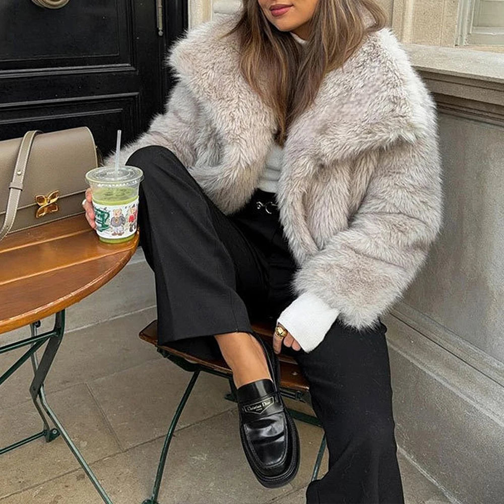 Women's Coat Autumn 2025 Elegant Casual Plain Lapel Long Sleeve Short Daily Coat