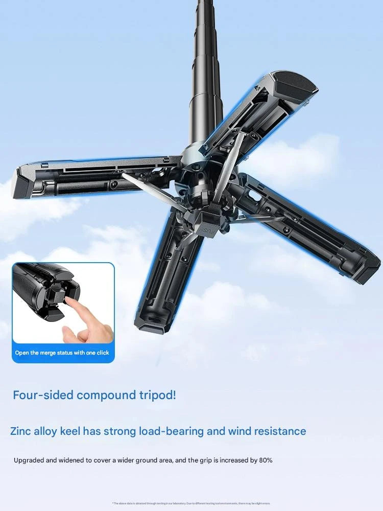 4-in-1 Multi-function Selfie Stick with Wireless Remote Control