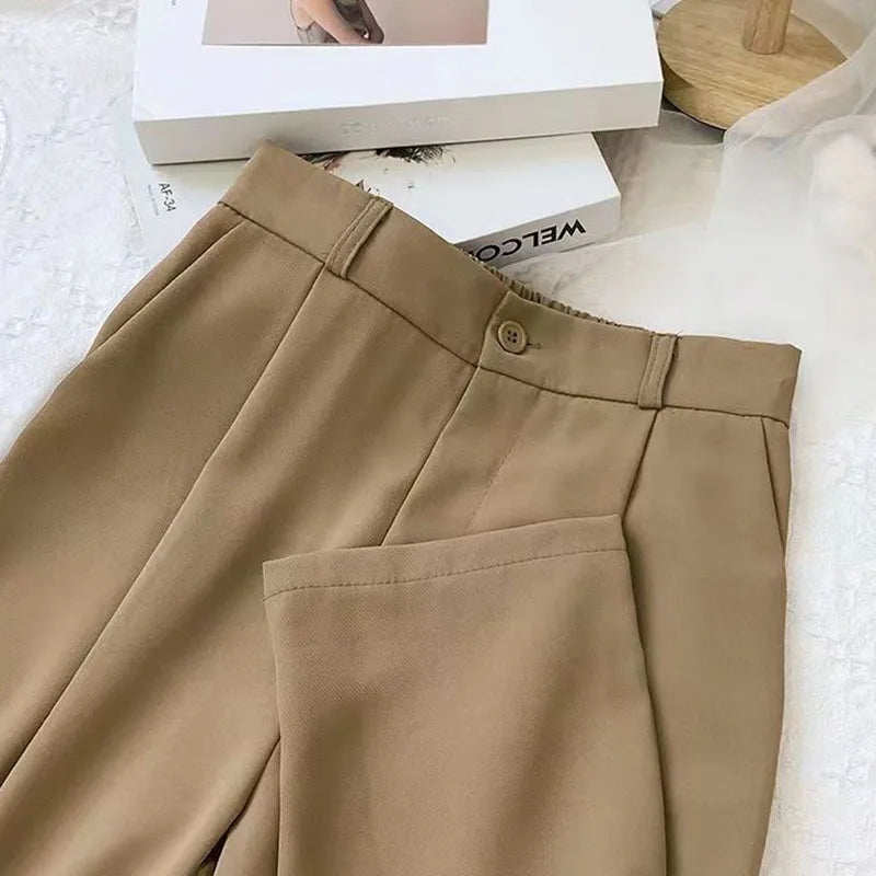 Loose Office Lady Suit Pants Fashion Wild Straight Thin Pants