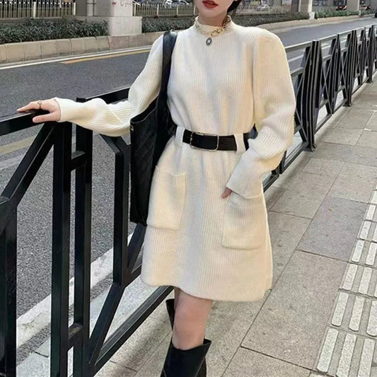 Korean Fashion with Belt Short Dress Women
