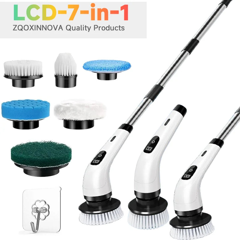 Household Cordless Spin Scrubber Cleaning Brush