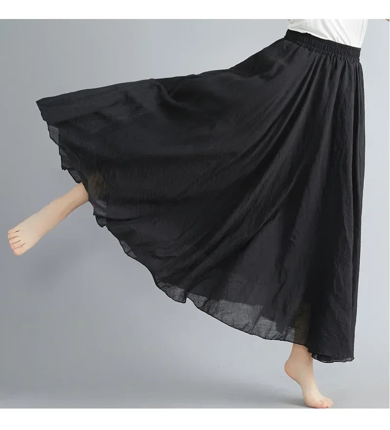 Cotton Linen Women Skirts
