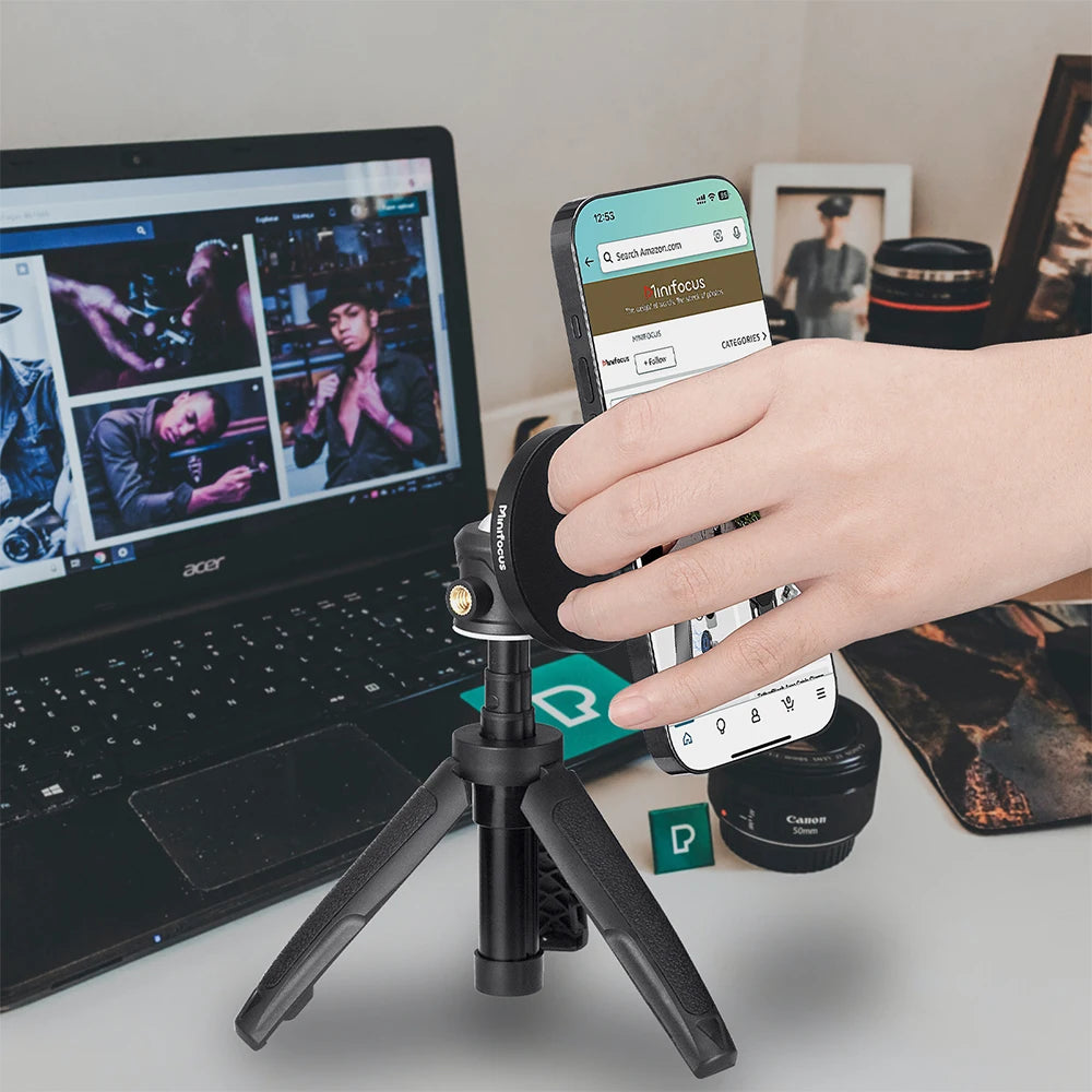 Stick 360° Ball Head Tripod Stand Handle Grip for iPhone 14 13 12