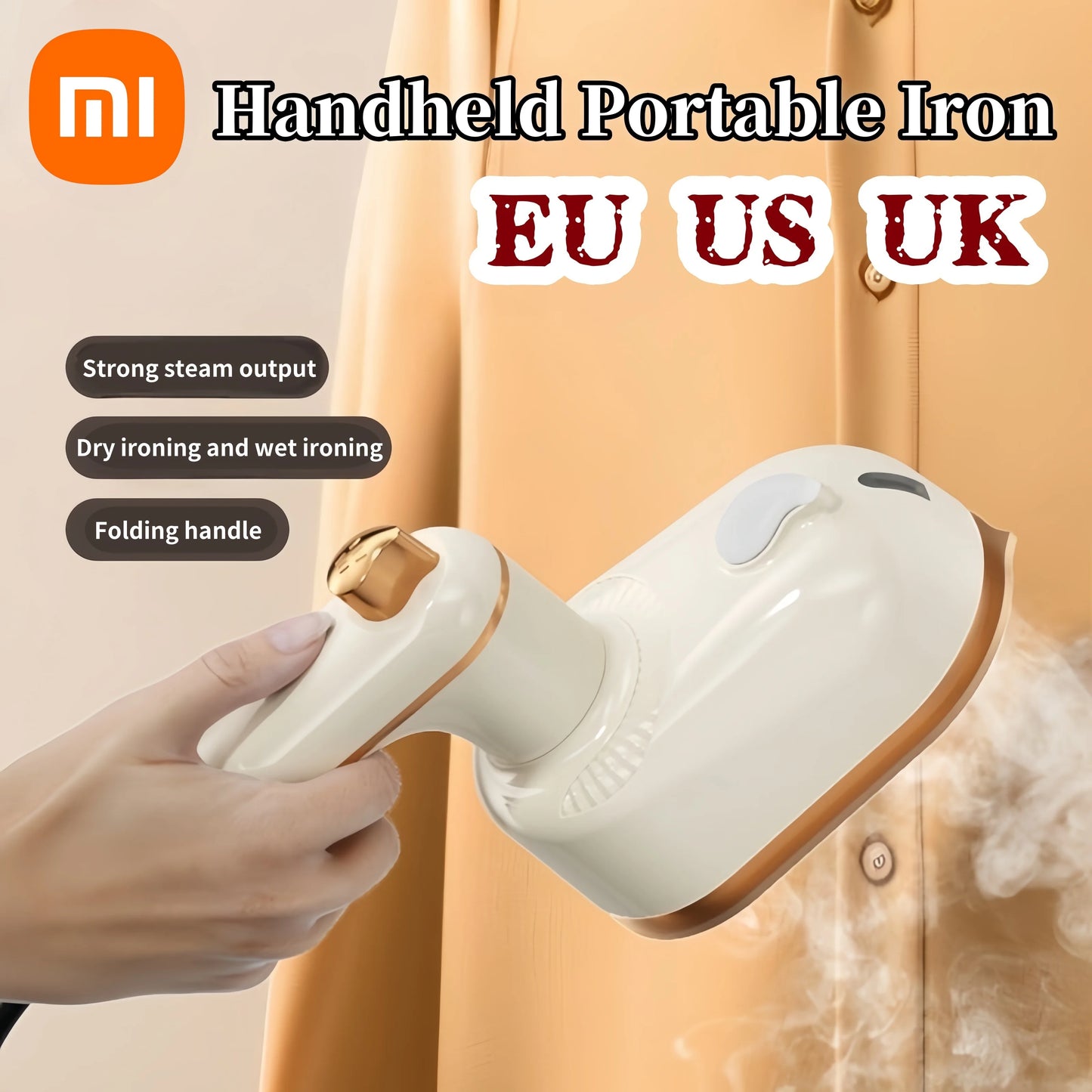 Handheld Garment Steamer Leak-Proof Dual Dry/Wet Steam Iron