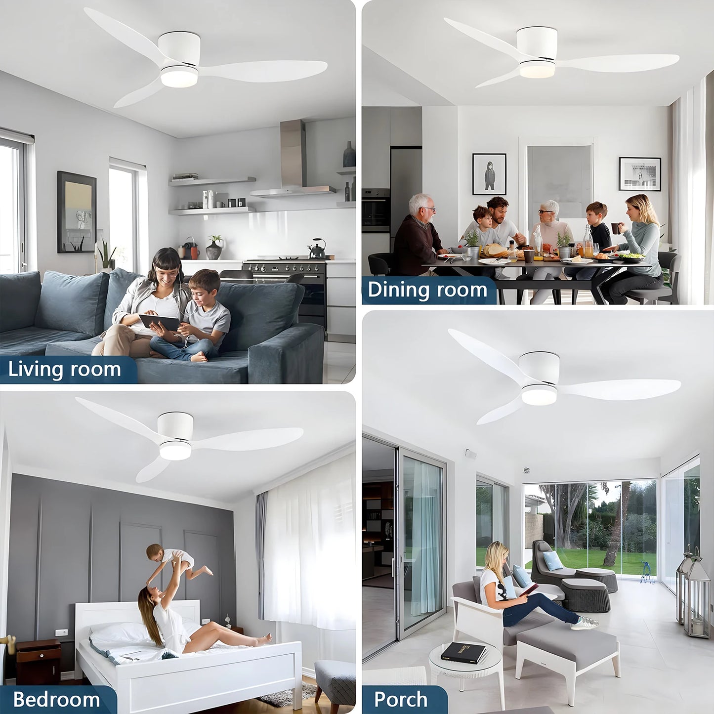 IRALAN Modern Ceiling Fan sealing fan apartment bedroom living room interior air circulation ceiling circulator Circulite