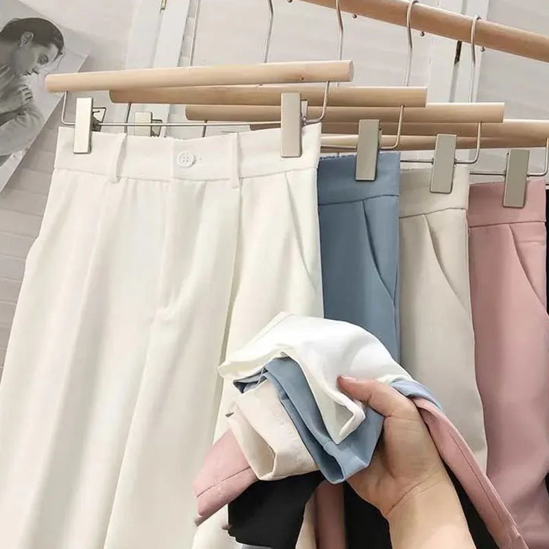 Loose Office Lady Suit Pants Fashion Wild Straight Thin Pants