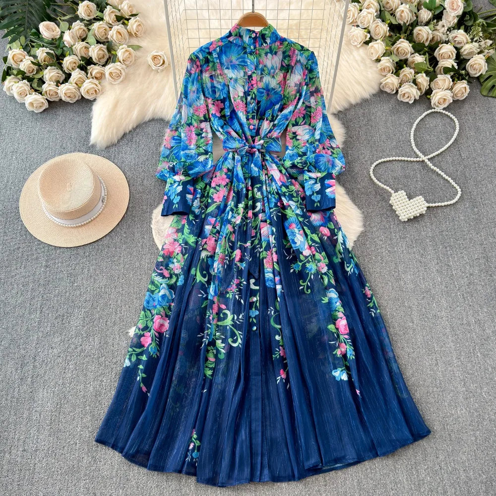 Chiffon Ruched High Waist Dresses