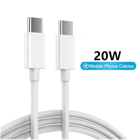 PD 20W USB C to Type C Cable For iPhone 15 Pro Max iPad Fast Charging Data Cord for Xiaomi 14 Redmi 13 Oneplus POCO 0.5/1/1.5/2M