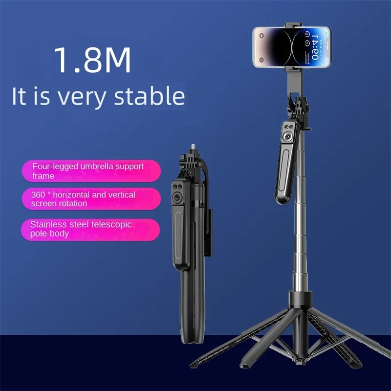 FANGTUOSI New 180cm Handheld Stabilizer Selfie Stick Tripod For Smartphone With Bluetooth Remote Intelligent brackets For Tiktok