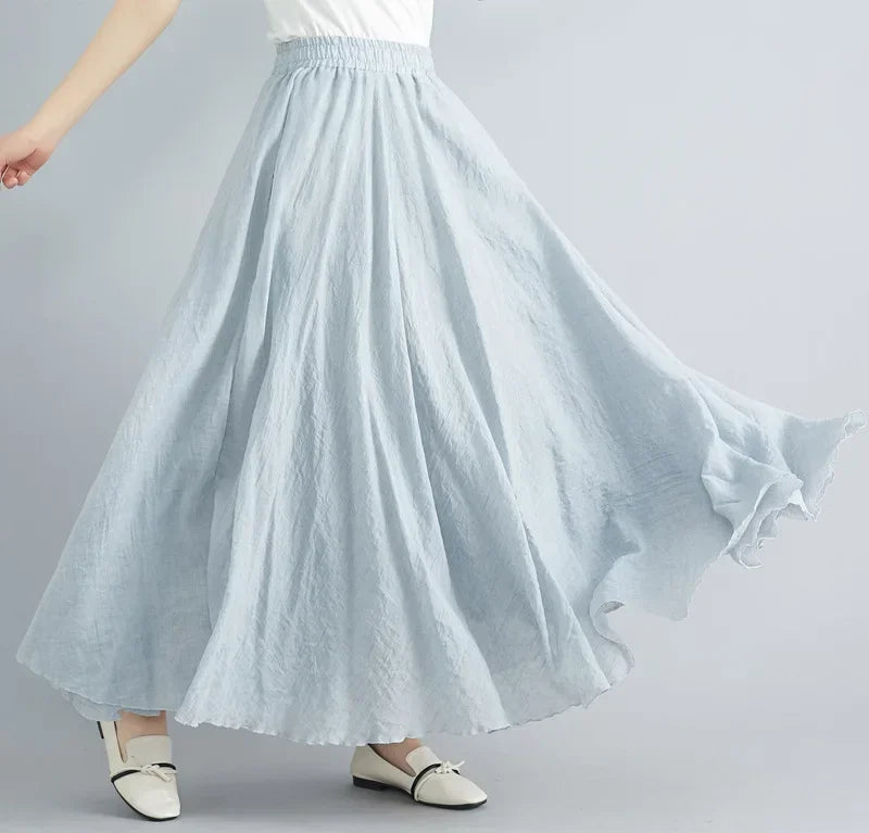 Cotton Linen Women Skirts
