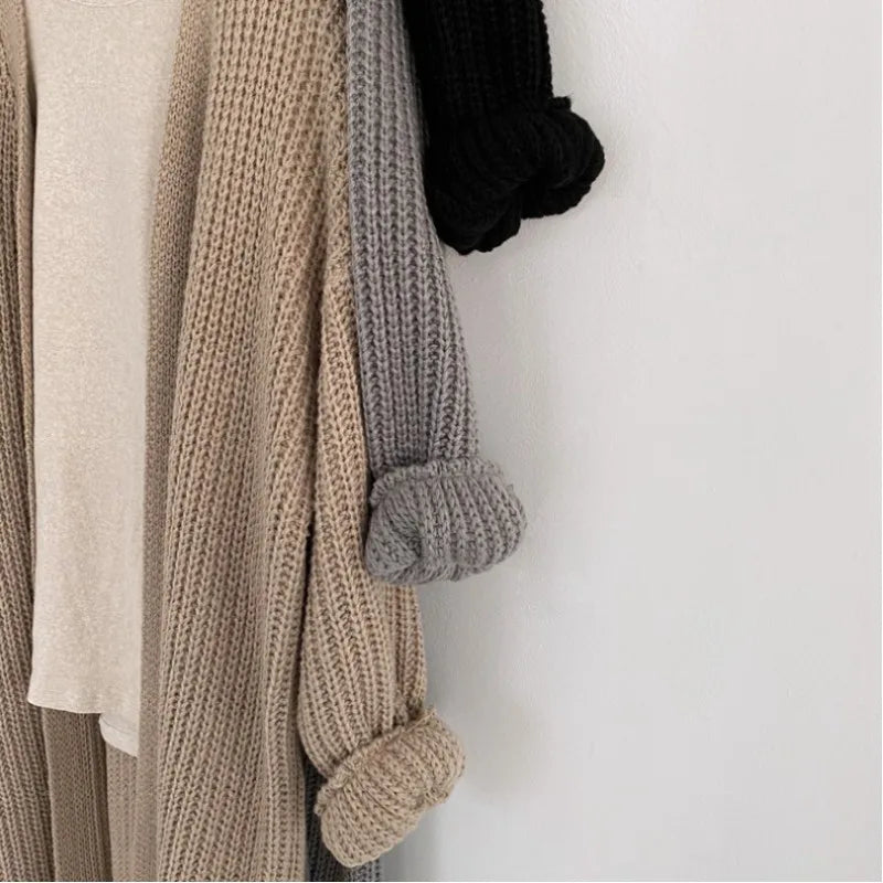 Autumn Winter Fashion Female Vintage Full Sleeve Loose Warm Knitwear