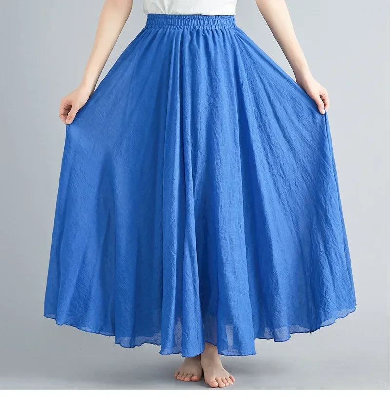 Cotton Linen Women Skirts