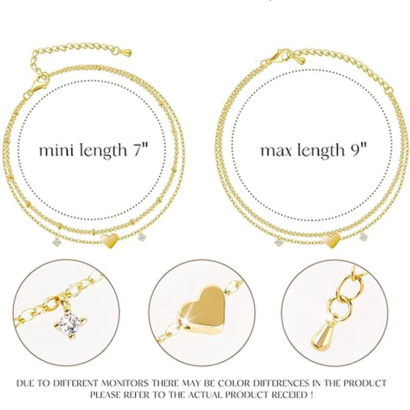 Love Heart Stainless Steel Bracelets for Women