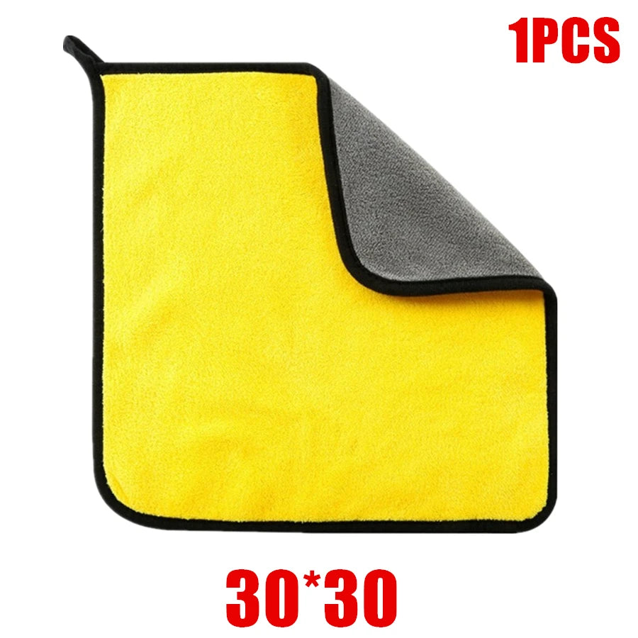 1/2/6pcs Microfiber & Car Body Washing Towels Double Layer Clean Rags Car Accessories