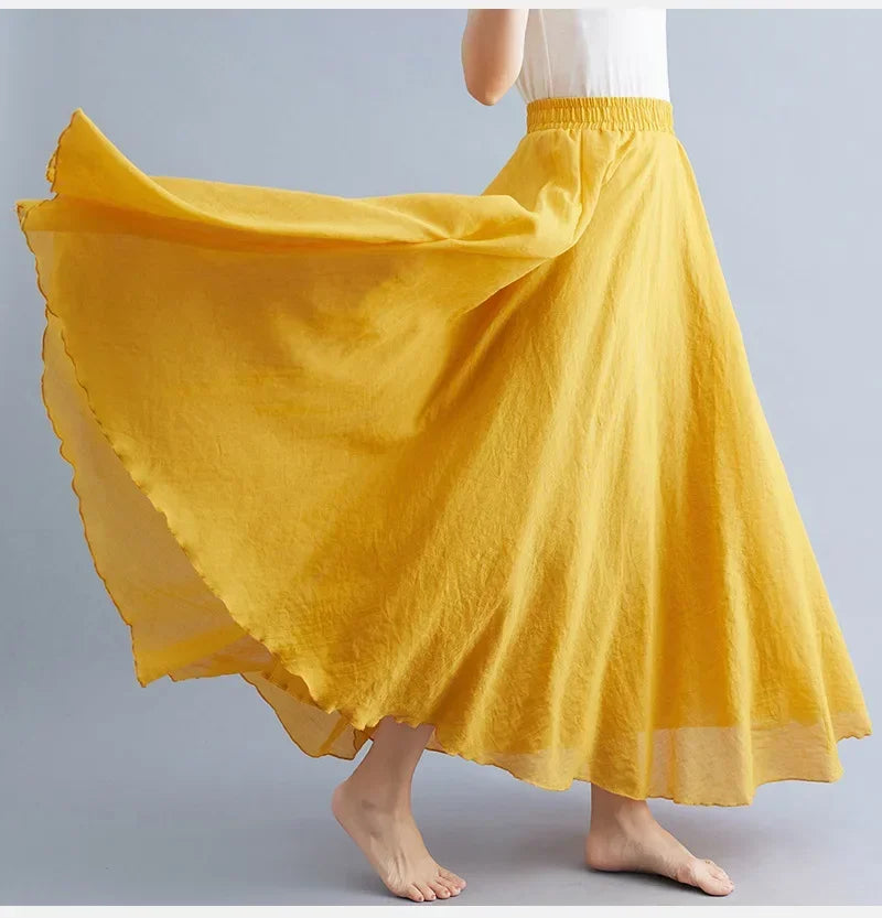 Cotton Linen Women Skirts