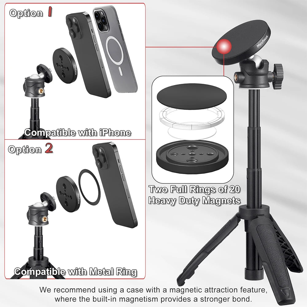 Stick 360° Ball Head Tripod Stand Handle Grip for iPhone 14 13 12