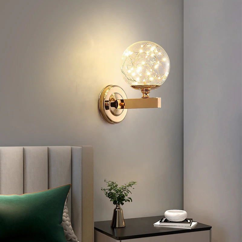Modern Glass Starry Wall Light Lamp