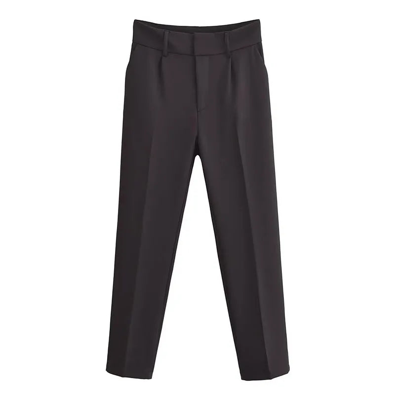 Solid Color All-Match Women's Suit Pants