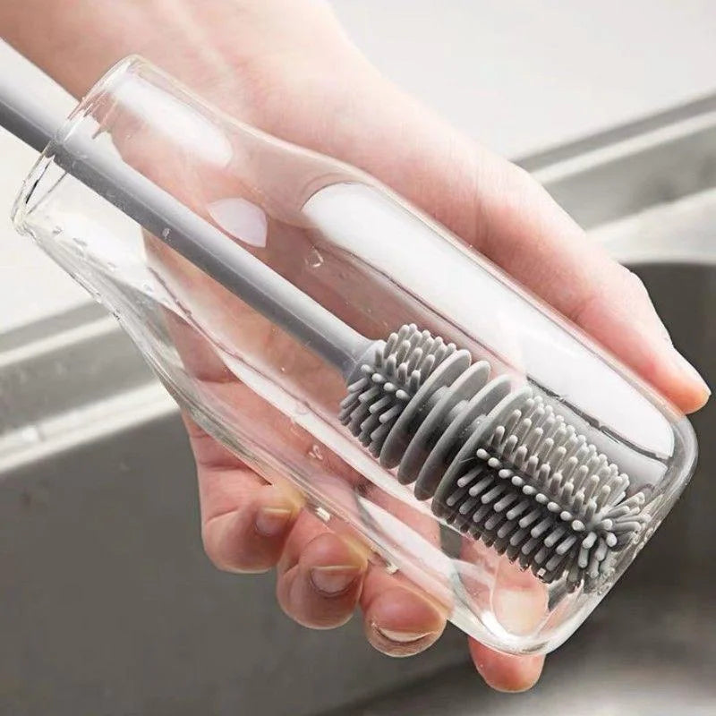 Brush Cup Scrubber Glass Cleaner Kitchen Cleaning Tool Long Handle Drink Bottle Glass Cup Cleaning Brush