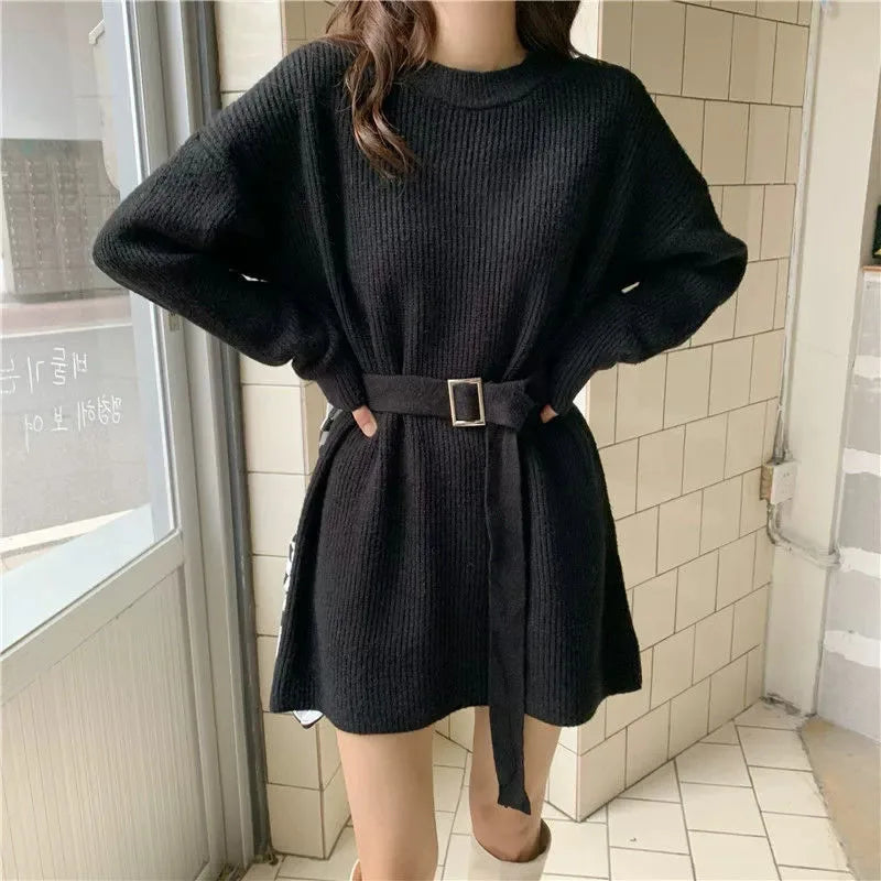 Lazy Style Loose Knitted Dresses for Women