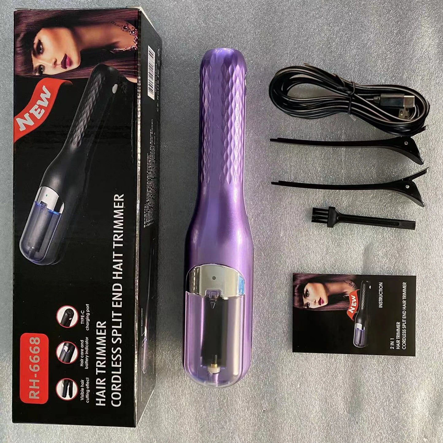1pc Rechargeable 2-in-1 Hair Trimmer,