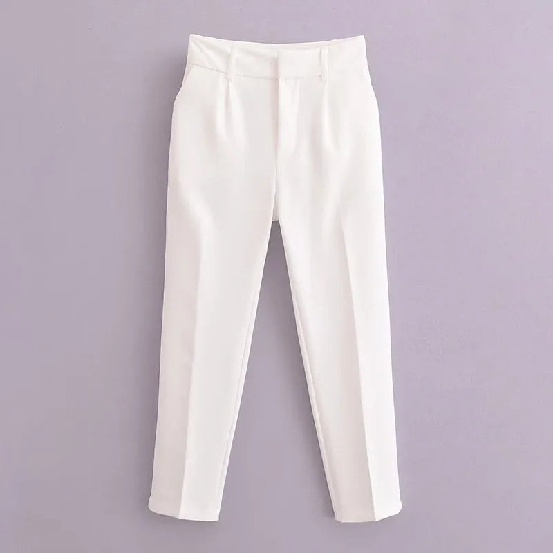 Solid Color All-Match Women's Suit Pants