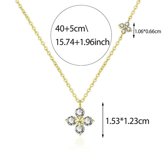 14k Gold Plated Flowers Elegant Pendant Necklace Wedding Jewelry