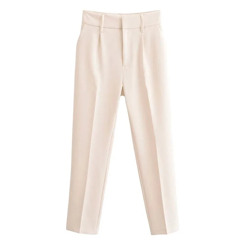 Solid Color All-Match Women's Suit Pants