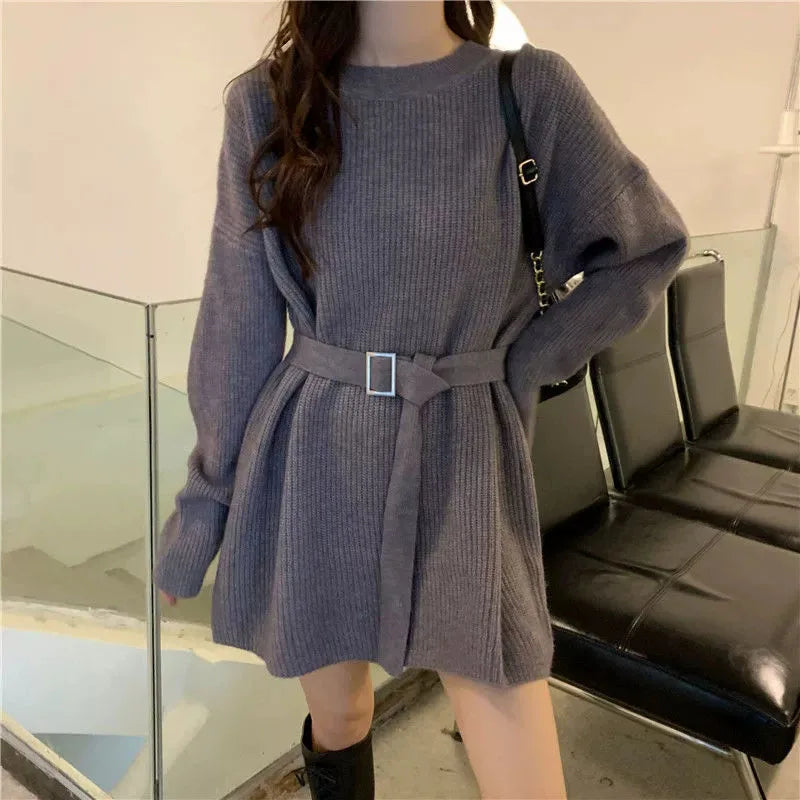 Lazy Style Loose Knitted Dresses for Women