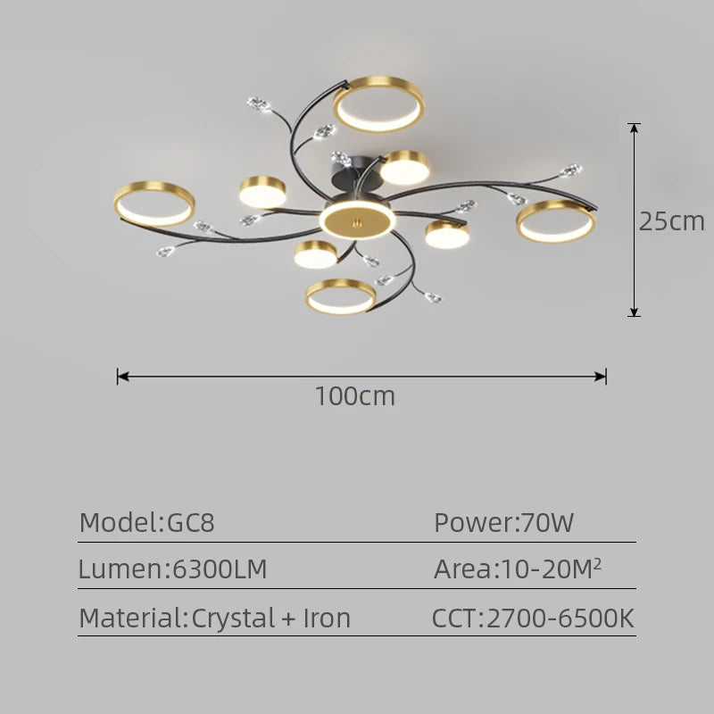 chandelier Room decoration Led ceiling lamp for Living Dining Room Bedroom Lamps