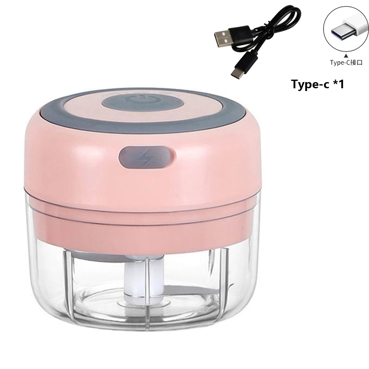 100ml/250ml Electric Mini Garlic Press Chopper - Rechargeable USB Masher with Powerful Lithium Battery, Easy Meat Grinder