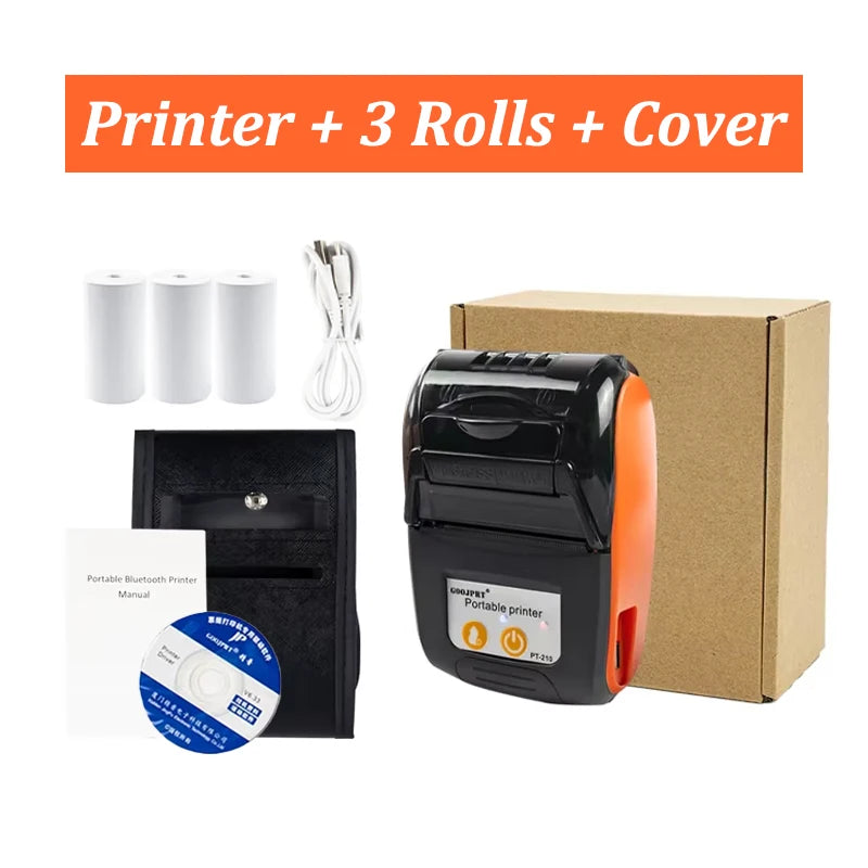 GOOJPRT 58mm Mini Portable Thermal Printer Bluetooth