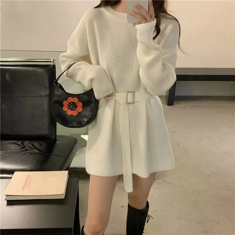 Lazy Style Loose Knitted Dresses for Women