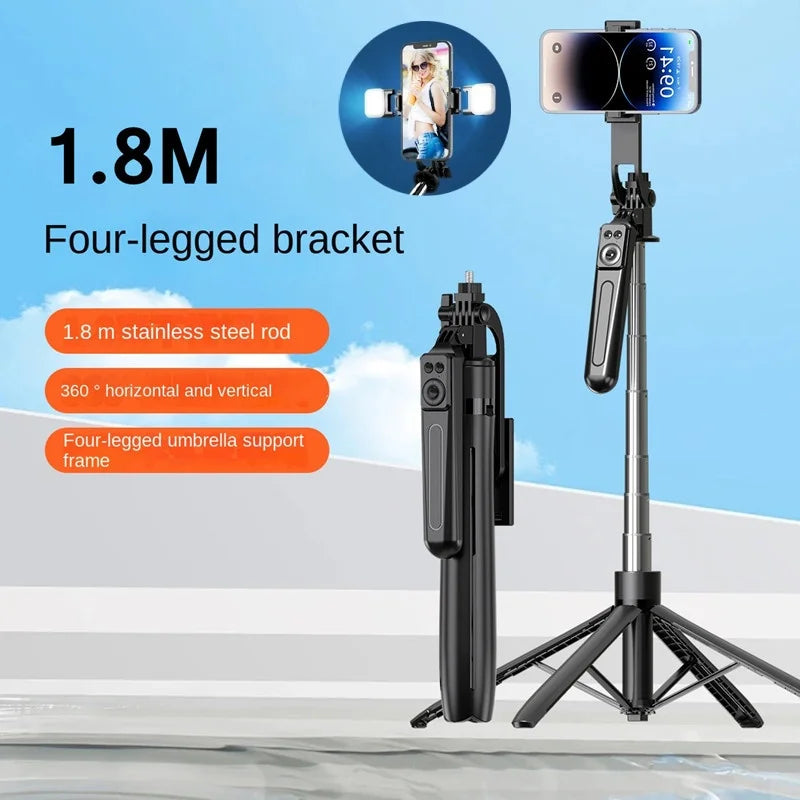 FANGTUOSI New 180cm Handheld Stabilizer Selfie Stick Tripod For Smartphone With Bluetooth Remote Intelligent brackets For Tiktok
