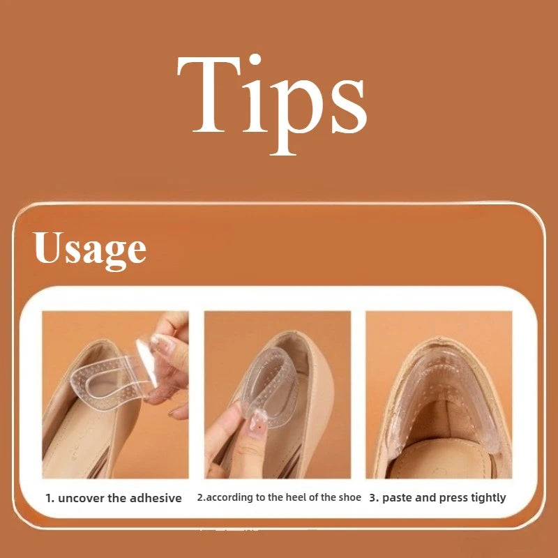 Adjustable Heel Protectors for Women Silicone Cushion Foot Pads Non-Slip Shoe Insoles Comfortable High Heels Support Inserts