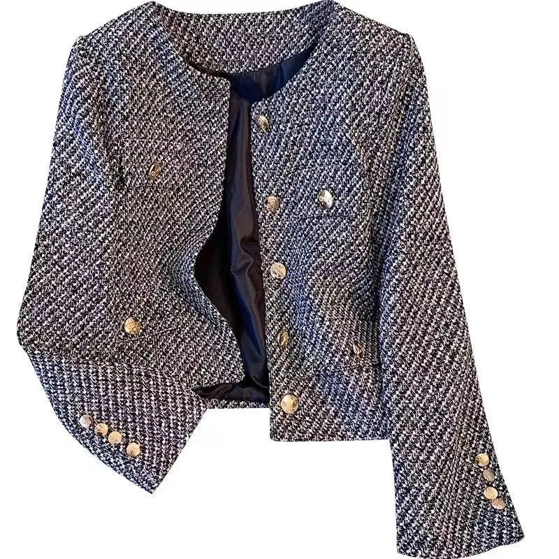 Lucyever Cropped Tweed Jacket for Women