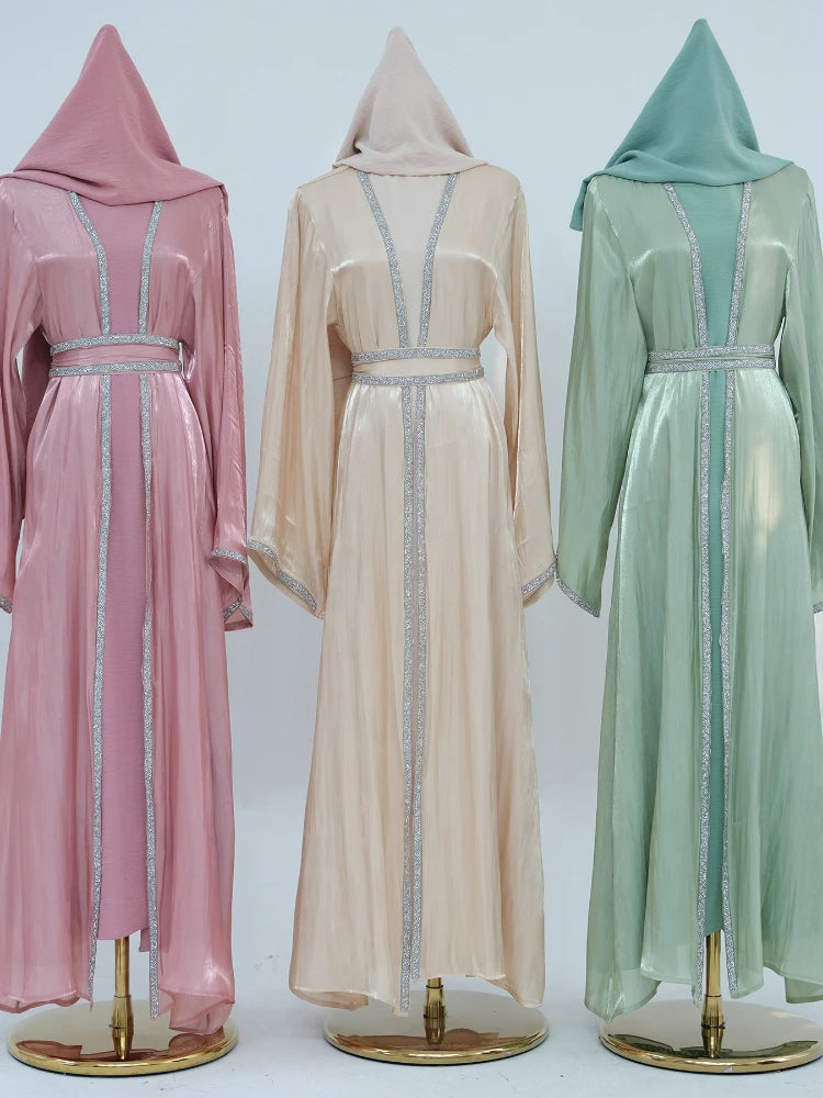 Muslim Abaya for Women Eid Dress 2 Piece Set