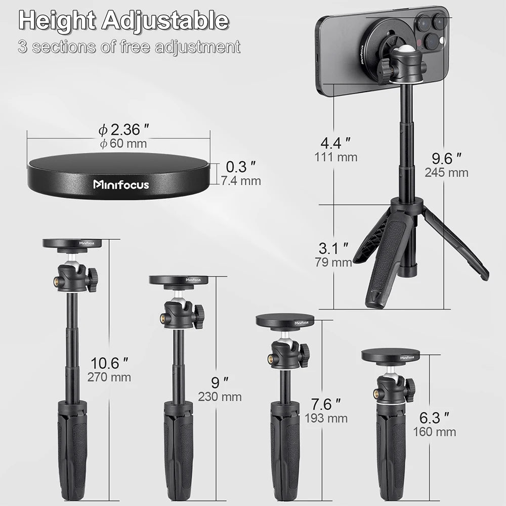 Stick 360° Ball Head Tripod Stand Handle Grip for iPhone 14 13 12