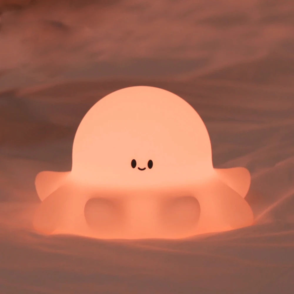 Cute Silicone Squishy Night Lamp Fox Rabbit Dimmable