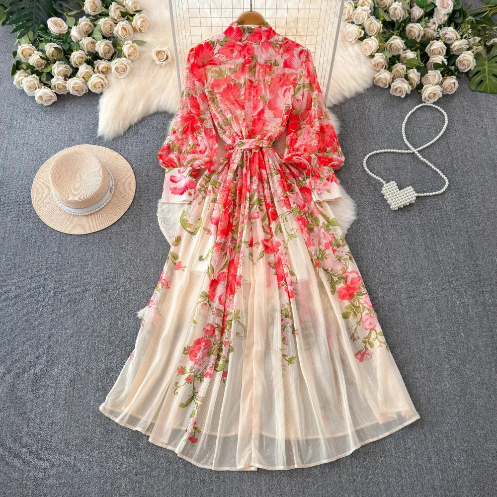 Chiffon Ruched High Waist Dresses