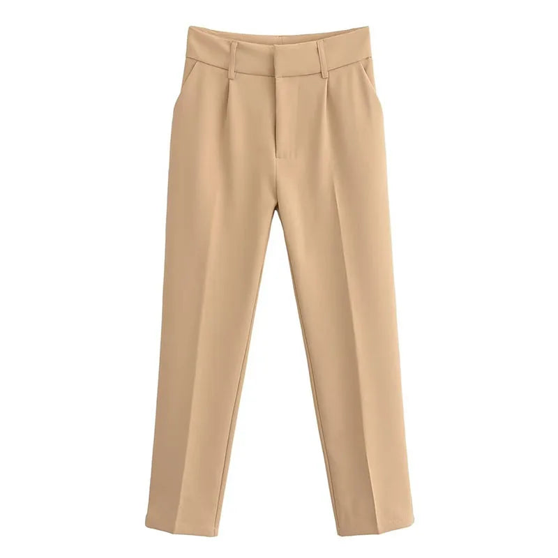 Solid Color All-Match Women's Suit Pants