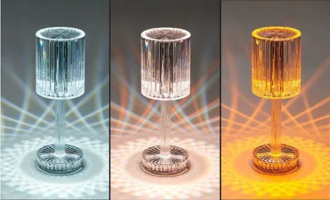 Crystal Table Lamp Touch Remote Control Night Lamp Rechargeable Home Decor Lighti Decoration