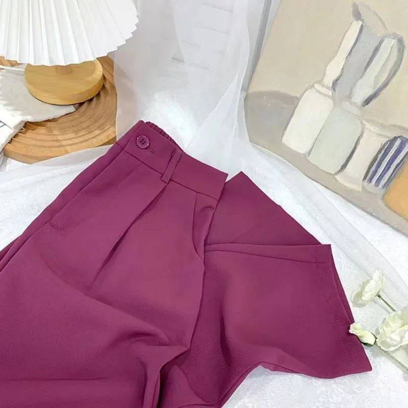 Loose Office Lady Suit Pants Fashion Wild Straight Thin Pants