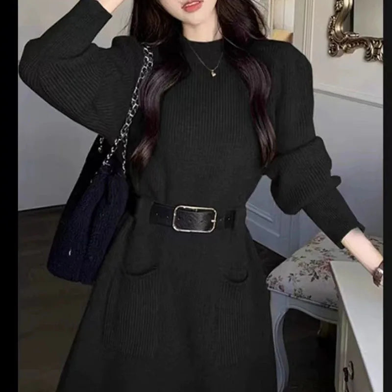 Korean Fashion with Belt Short Dress Women