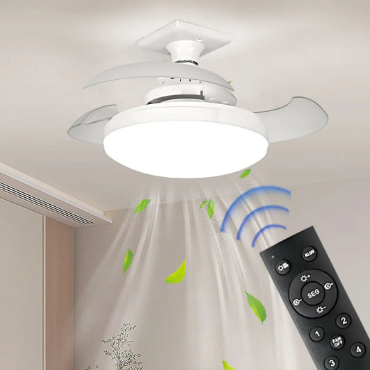LED 30W ceiling fan light E27 with remote control for dimming,