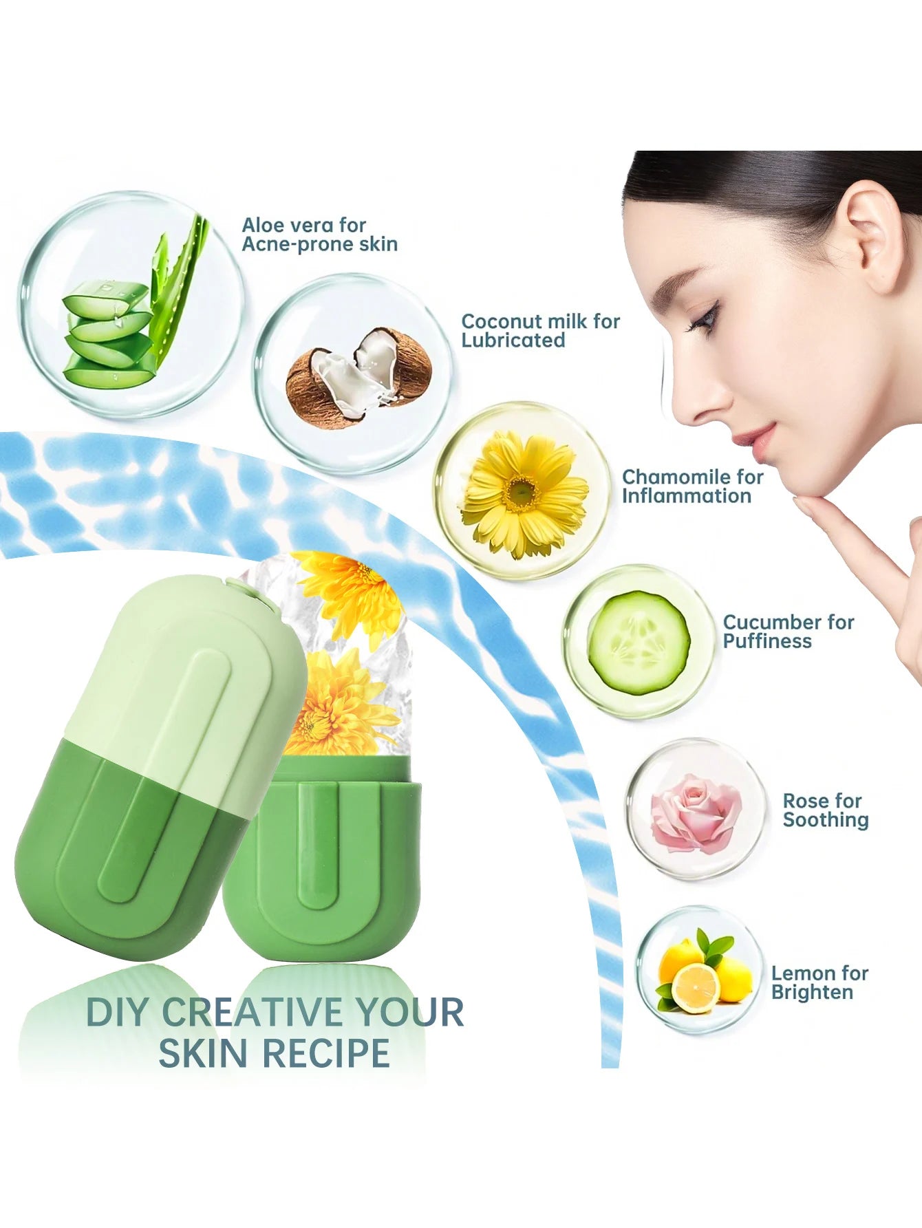 Back Shape Upgraded Face and Eye Ice Roller