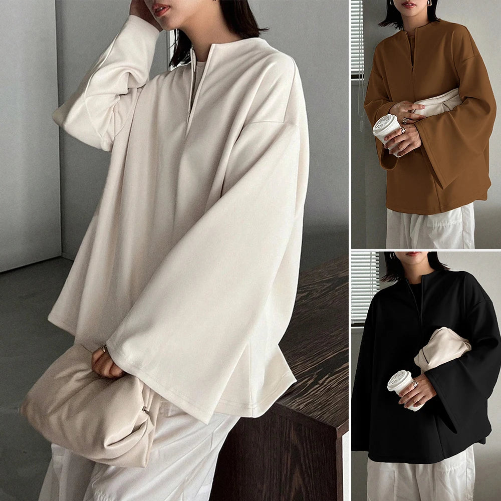 Women's T-Shirts Autumn 2025 Casual Fashion Solid Color