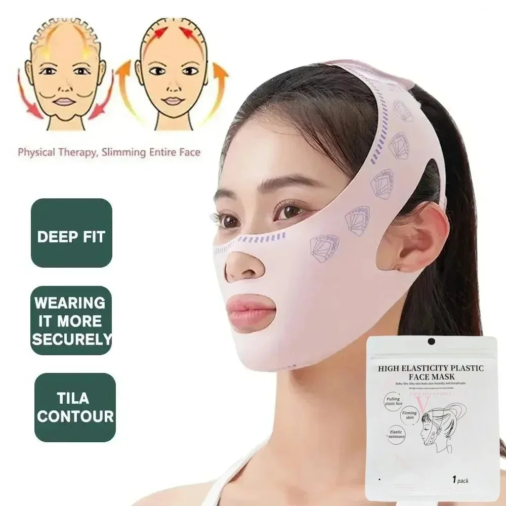 Beauty Face Sculpting Sleep Bandage, Double Chin Reducer, V-Shaped Slimming Face Mask, Reusable Facial Lifting Beauty Tool