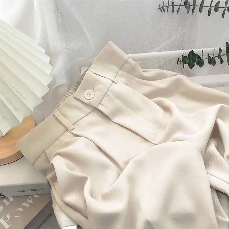 Loose Office Lady Suit Pants Fashion Wild Straight Thin Pants