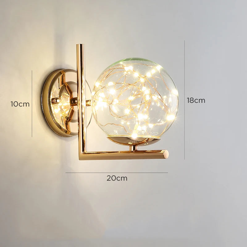 Modern Glass Starry Wall Light Lamp